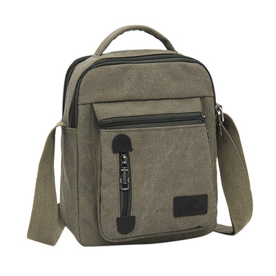 

Tailored Mens Fashion Canvas Solid Color Casual Business Shoulder Bag Messenger Bags