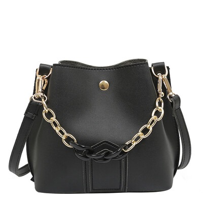 

Tailored Womens Fashion Simple Chian Handbag Bucket Bag Single Shoulder Messenger Bags