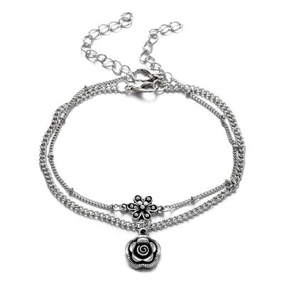 

Rose Sunflower Anklets for Women Elegant Ankle Bracelets Beach Foot Jewelry