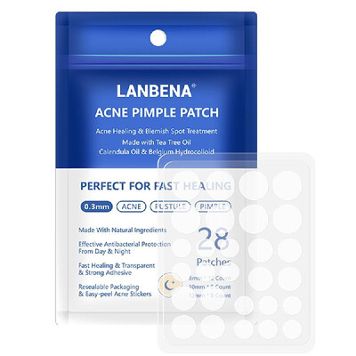 

LANBENA Acne Pimple Patch Invisible Acne Removal Acne Stickers Blemish Treatment Face Skin Care Pimple Remover Tool 28 Patches for