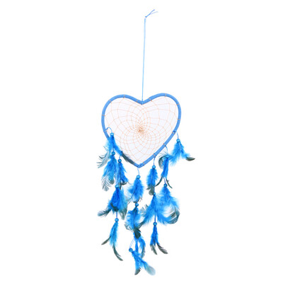 

Handmade Blue Feathers Dream Catcher Wall Hanging Home Car Decor Craft