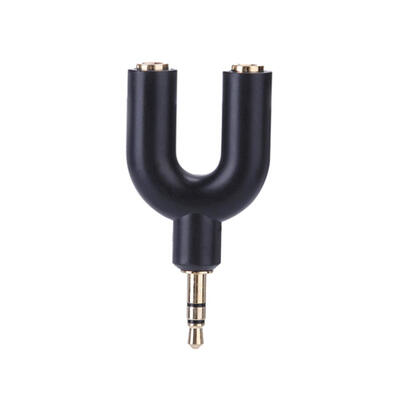 

35mm Extension Earphone Headset Audio Splitter 1 Male to 2 Female Adapter