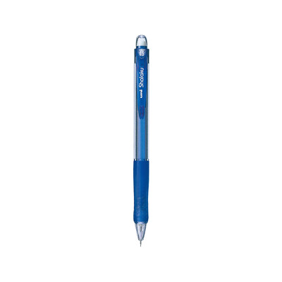 

Japan Mitsubishi Uni M5-100 activity pencil 05mm student automatic pencil rubber hand grip transparent color rod with rubber erasable pen blue