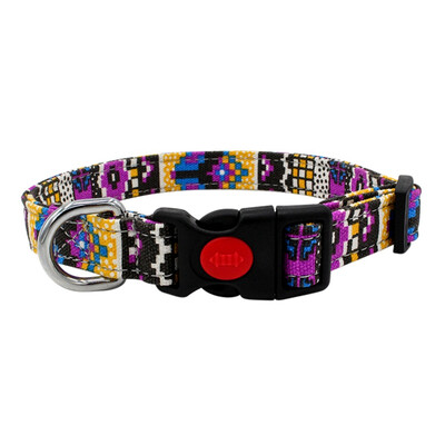 

Pet Dog Adjustable Collar Colorful Bohemian Style Canvas Collar Puppy Cat Decoration Cloth Collar For Medium Large Dogs