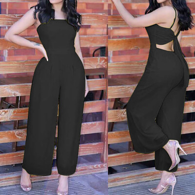 

Starmoon Fashion Womens Summer Sexy Solid Casual Sleeveless Camisole Easy Jumpsuits
