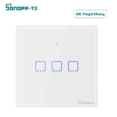 

SONOFF T2 Intelligent Switch EUUKUS AC 100-240V 123 Gang TX Series WIFI Wall Switch 433Mhz RF Remote Controlled Wifi Switch In