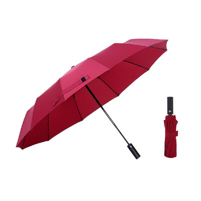 

12 Ribs Windproof Travel Umbrella with Tefloning Canopy Auto OpenClose 23inch Folding Umbrella Protection from Rain