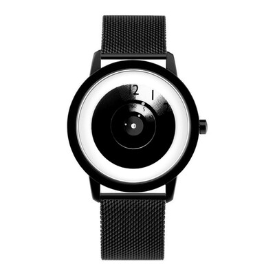 

Festive Gift Enmex Translation Canvas Strap Cool Focus Time Contrast Design Creative Watch