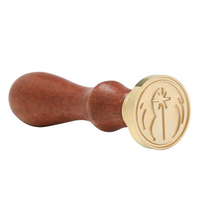 

Antique Planet Wood Handle Metal Sealing Wax Stamp for Wedding Craft Decor