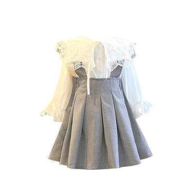 

Little-Seven Baby 2019 new lace lace wild fairy shirt female treasure doll shirt 6662