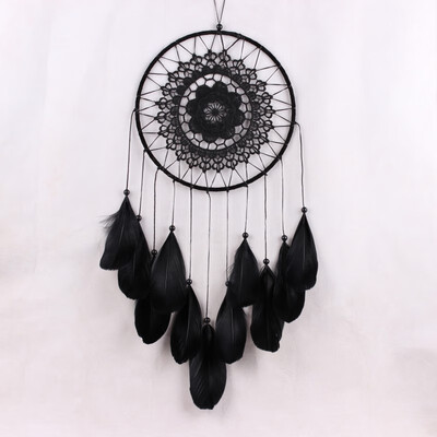 

White Decoration Crafts Dreamcatcher Wind Chimes Handmade Dream Catcher with Feathers Wall Hanging Home Decor