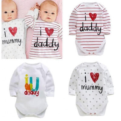 

Newborn Baby Boy Girl Long Sleeve Bodysuit Romper Jumpsuit Cotton Clothes Outfit