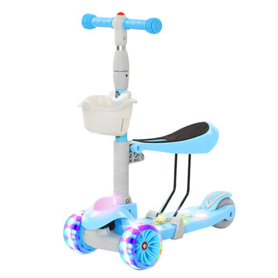

Childrens scooter 3-in-1 1-3-6-12 years old female baby can sit boy child wide wheel one foot slippery slippery car