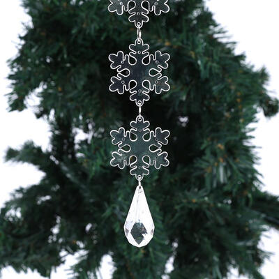 

Greensen 4Pcs Plastic Snowflake Pendant String Ornament Christmas Day Decoration 5cm