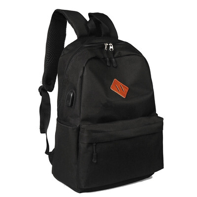 

Men&Women Backpack Casual Travel Bag Students Bag USB Port Outdoor Backpack Black