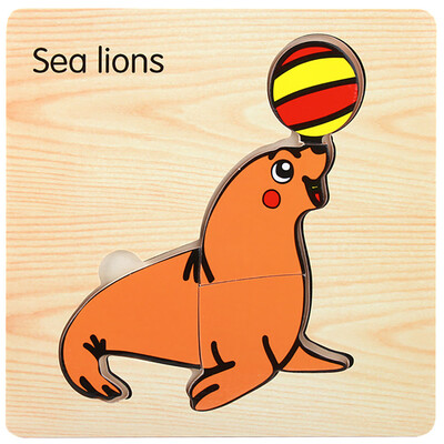 

Gotoamei Wooden Lovely Puzzle Educational Developmental Baby Kids Training Toy Gift