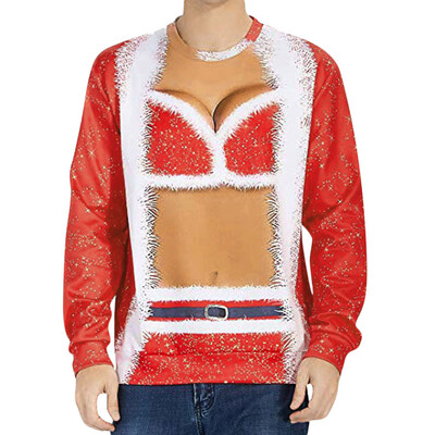 

Starmoon Loves Casual Autumn Winter Christmas 3D Printing Long Sleeve Top Sweatshirt