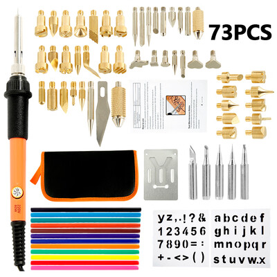 

73pcs Wood Burning Pen Set Tips Stencil Soldering Tools Pyrography Crafts Kit