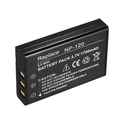 

NP-120 Rechargeable Battery Power Backup Replacement 1700mAh for Ordro Andoer D395AC3AC5 Camcorders