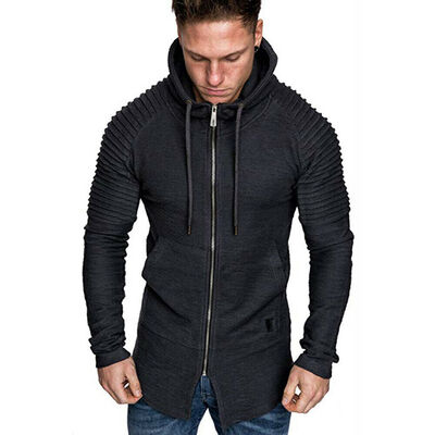 

Mens Hoodies Muscle Bodybuilding Gym Jacket Sweatshirts Fitness Sweatshirt Coat
