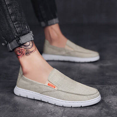 

2019 New Summer Tide Shoes Old Beijing Clothes Shoes&Fashion Canvas Joker Leisure Lazy Mens Shoes in Autumn