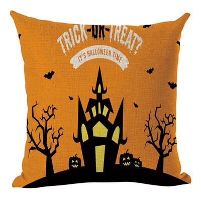 

Halloween Multi Designs Decorative Throw Pillow Cover Flax Square Pillow Case Witch for Home Bar Halloween