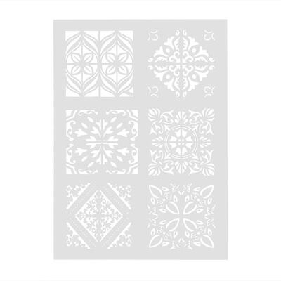

Flower Square Cake Stencil Fondant Template Buttercream Spray Mold Mould