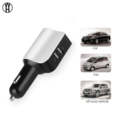 

WH Universal Dual USB Car Charger For iPhone X 8 7 5V24A Mini LED Car-charger Adapter For Samsung S8