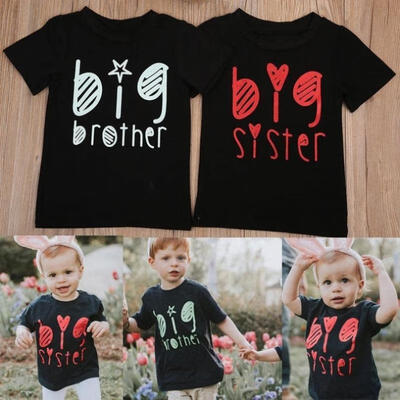 

Kids Boys Girls Big Brother T-Shirt Summer Short Sleeve Tee Shirt Children