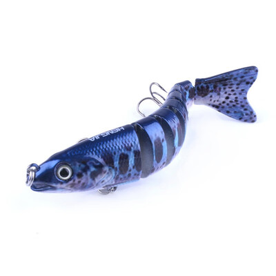 

127CM Mini 3D Artificial Bait False Multi Joint Fish Shape Eco-friendly ABS Plastic Hard Fishing Lure With 2 Treble Hooks