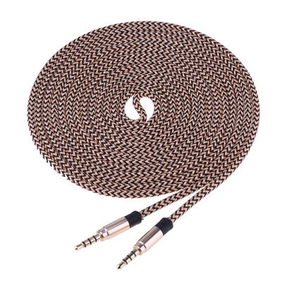 

35mm Male To 35mm Male AUX Wire Auxiliary Stereo Weaving Audio Cable