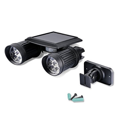 

2Pack 14 LED Solar Powered Lights PIR Motion Sensor Dual Head Spotlight Adjustable Waterproof