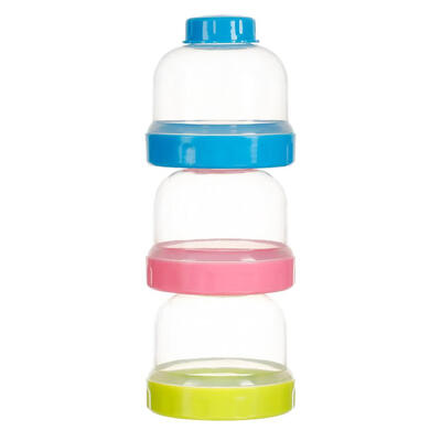 

3 Layers Portable Baby Feeding Bottle Milk Powder Food Storage Grid Box