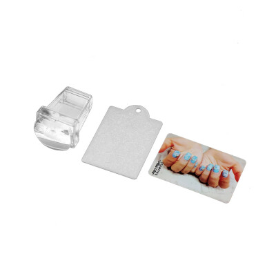 

Toponeto Clear Nail Art Silicon Head Stamping Stamper Scraper Image Plate Manicure Print