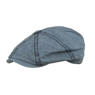 

Vintage Mens Washing Gatsby Cap 8 Panel Newsboy Flat Hat Anti-UV Organic Cotton
