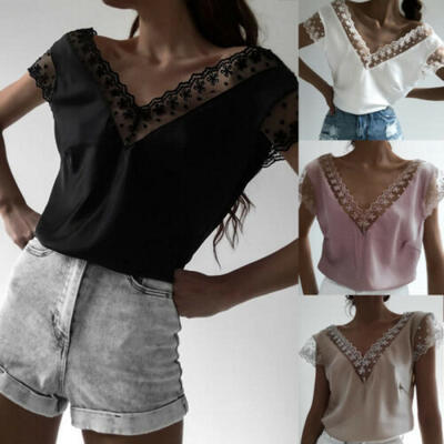 

Women Short Sleeve Loose T Shirts Fashion Ladies Summer Casual Blouse Tops Shirt