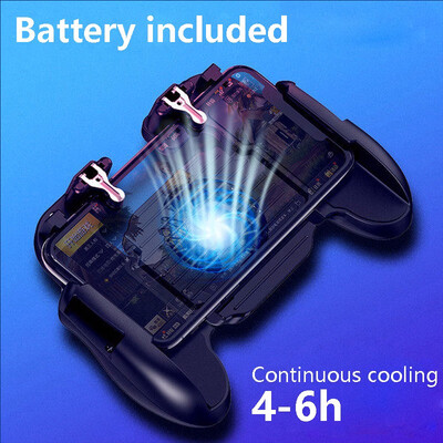 

Mobile Game Controller for PUBG Fortnite L1R1 Turnover Triggers Fire Buttons With Portable Charger Cooling PadAdjustable Size 4