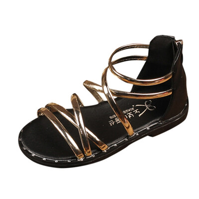

Summer Children Infant Kid Girls Roman Zipper Sandals Boot Beach Princess Shoes