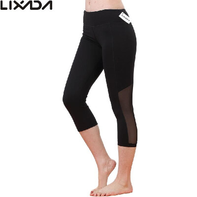 

Lixada Women Tight Yoga Pants Stretchy Quick Drying Capri Pants Sports Leggings for Yoga Running