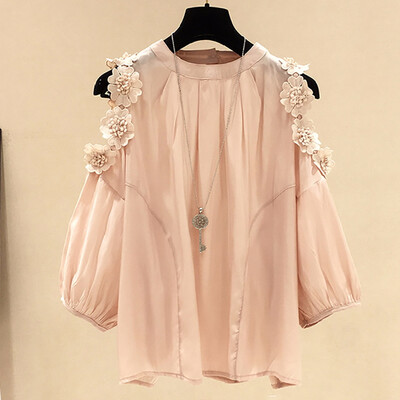 

New T-Shirt Women tops high quality girl Short Sleeve Off Shoulder Lace Sexy Sweet Cute Casual summer tops