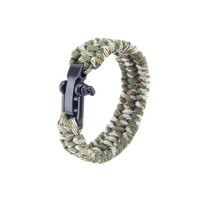 

Outdoor Camping Hiking Rescue Paracord Bracelets Parachute Cord Emergency Rope Survival Stainless Buckles