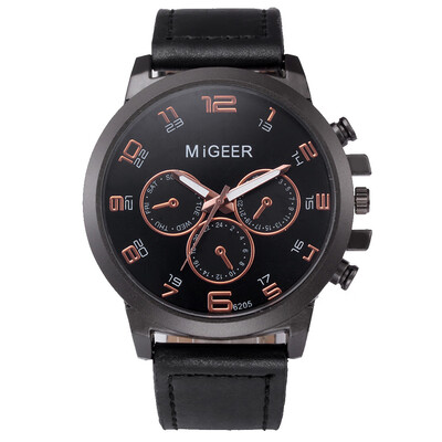 

Gobestart MIGEER High-End Fashion Mens Stainless Steel Watch Analog Alloy Quartz Watch