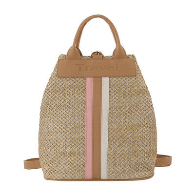 

Straw Woven Backpacks Shoulder School Packs Women Crossbody Top-handle Bags