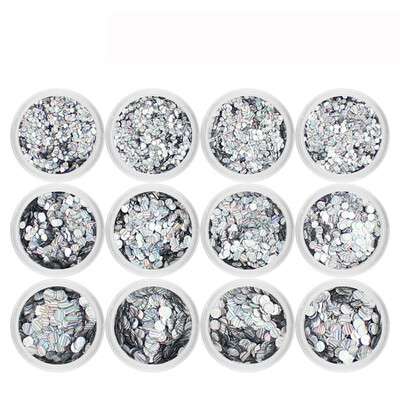 

〖Follure〗Nail Sequins Glitter Dazzling Manicure Nail Art Laser Powder Glitter Nail Decora