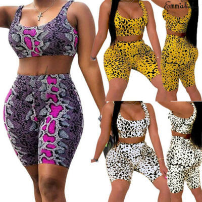 

Fashion Womens Gym Yoga Sport Crop Top Sports Legging Pants Outfit 2PcsSet