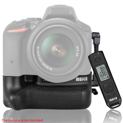 

MEIKE MK-D5500 Pro Vertical Battery Grip Replacement with LCD Wireless Remote Controller Shutter Release for Nikon D5500 DSLR Came