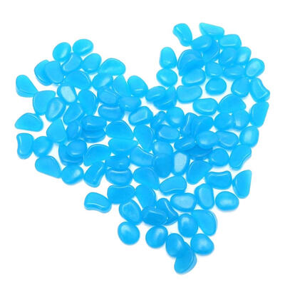

60pcs Glow in Dark Pebbles Aquarium Fish Tank Garden Decor Luminous Stones