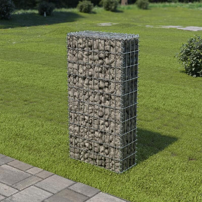 

Gabion Wall with Covers Galvanized Steel 197"x778"x394"