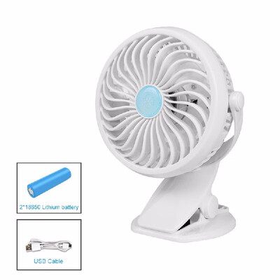 

Mini Desk Fan Portable Handheld Clip on Fan Powered by Rechargeable Batterynot included or USB for Baby Stroller Car Laptop Tabl