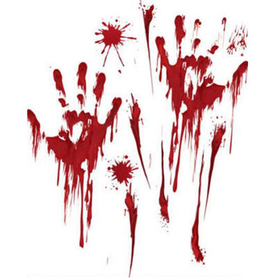 

Greensen 1Pc Halloween Fingerprints Gory Wall Stickers DIY Decal for Haunted House Bar Window Door Decor